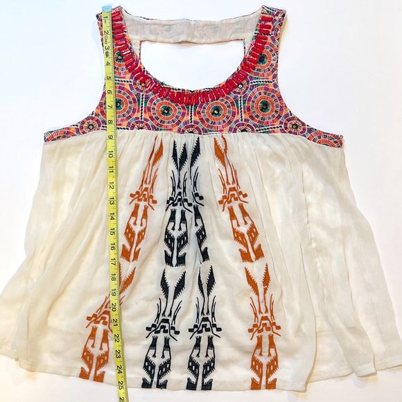 Anthropologie Akemi + Kin Siargao beaded embroidered layered sleeveless tank top - Picture 13 of 13